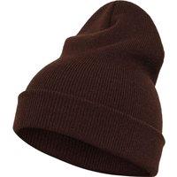 Yupoong Flexfit Heavyweight Long Beanie Winter Hat in Brown
