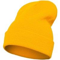 Yupoong Flexfit Heavyweight Long Beanie Winter Hat in Gold