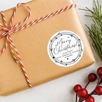 60 SECOND MAKEOVER 25 x Personalised Christmas Labels Merry Christmas Love