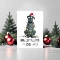 60 SECOND MAKEOVER Pack Of 5 Personalised Christmas Cards Cane Corso in White | Size: 5 Pack