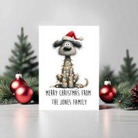 60 SECOND MAKEOVER Pack Of 5 Personalised Christmas Cards Poodle in White | Size: 5 Pack