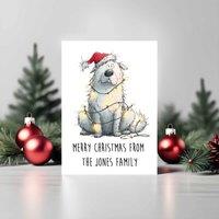 60 SECOND MAKEOVER Pack Of 5 Personalised Christmas Cards Samoyed in White | Size: 5 Pack