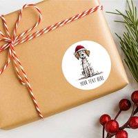 60 SECOND MAKEOVER 25 x Personalised Christmas Labels Beagle