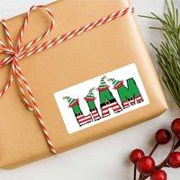 60 SECOND MAKEOVER 25 x Personalised Christmas Labels Elf Name