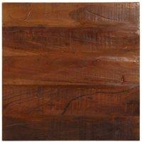 Berkfield Home Table Top 50x50x2.5 cm Square Solid Wood Reclaimed in Brown