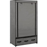 Berkfield Home Wardrobe Grey 87x49x159 cm Fabric | Size: 87 x 49 x 159 cm