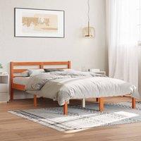 Berkfield Home Bed Frame without Mattress Wax Brown 140x200 cm Solid Wood Pine