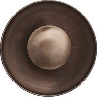 Industville Boston Round Metal Diffuser Wall Light in Bronze | Size: Medium