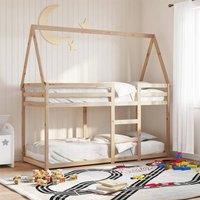 Berkfield Home Bunk Bed without Mattress 90x200 cm Solid Wood Pine in Brown
