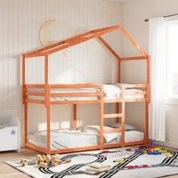 Berkfield Home Bunk Bed without Mattress Wax Brown 90x200 cm Solid Wood Pine