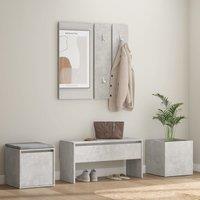 Berkfield Home Hallway Furniture Set Concrete Grey Engineered Wood