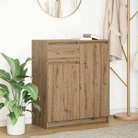 Berkfield Home Sideboard with Drawer Artisan Oak 71x35x84 cm Engineered Wood in Brown | Size: 71 x 35 x 84 cm