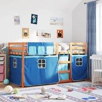 Berkfield Home Bunk Bed without Mattress Blue 90x190 cm Single Solid Wood Pine