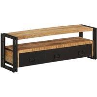 Berkfield Home TV Cabinet 120x30x40 cm Solid Wood Mango in Brown | Size: 120 x 30 x 40 cm