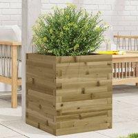 Berkfield Home Garden Planter 40x40x46 cm Impregnated Wood Pine in Brown | Size: 40 x 40 x 46 cm