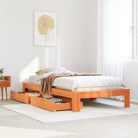 Berkfield Home Bed Frame without Mattress Wax Brown 90x200 cm Solid Wood Pine