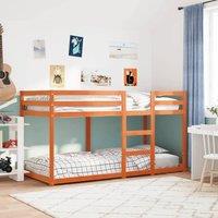Berkfield Home Bunk Bed without Mattress Wax Brown 90x200 cm Solid Wood Pine