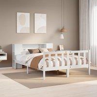 Berkfield Home Bookcase Bed without Mattress White 120x190 cm Small Double Solid Wood Pine