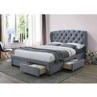 Birlea Hope Bed in Grey | Size: Double