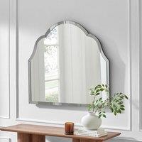 FurnitureboxUK Opaline Grey Ornate Large Arch Wall Mirror
