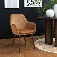 Home Garden Direct Muse - Accent Chair in Woven Yarn Fabric Upholstery in Orange
