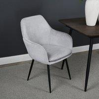 Home Garden Direct Muse - Accent Chair in Woven Yarn Fabric Upholstery in Grey