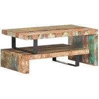 Berkfield Home 2 Piece Coffee Table Set Solid Reclaimed Wood