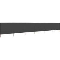 Berkfield Home 6-panel Wind Screen Fabric 800x80 cm Grey