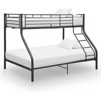 Berkfield Home Bunk Bed Frame Black Metal 140x200 cm/90x200 cm