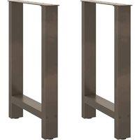 Berkfield Home Coffee Table Legs Natural Steel 2 pcs 50x(72-73) cm Steel in Grey