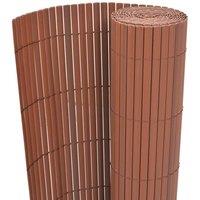 Berkfield Home Double-Sided Garden Fence PVC 90x500 cm Brown