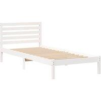 Berkfield Home with Headboard White 80 x 220 cm Solid pine wood