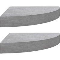 Berkfield Home Wall Corner Shelves 2 pcs Concrete Grey 35x35x3.8 cm MDF