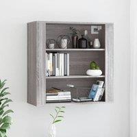 Berkfield Home Wall Cabinet Grey Sonoma 80x33x80 cm Engineered Wood | Size: 80 x 33 x 80 cm