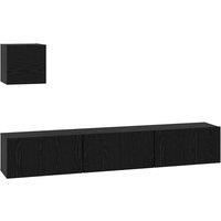Berkfield Home TV Unit Set 4 pcs Black oak 60 x 30 x 30 cm Engineered wood