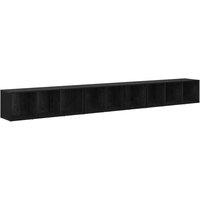 Berkfield Home TV Cabinet 3 pcs Black oak 37 x 35 x 107.5 cm Engineered wood