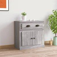 Berkfield Home Sideboard Grey Sonoma 70x35.5x67.5 cm Engineered Wood
