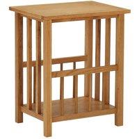 Berkfield Home Magazine Table 45x35x55 cm Solid Oak Wood in Brown | Size: 45 x 35 x 55 cm