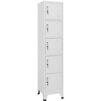 Berkfield Home Locker Cabinet Light Grey 38x40x180 cm Steel | Size: 38 x 40 x 180 cm