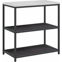 Berkfield Home Kitchen Storage Shelf with Storage Black Steel