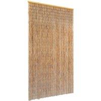 Berkfield Home Insect Door Curtain Bamboo 100x200 cm in Brown