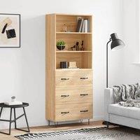 Berkfield Home Highboard Sonoma Oak 69.5x34x180 cm Engineered Wood in Brown