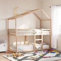 Berkfield Home Bunk Bed without Mattress 90x200 cm Solid Wood Pine in Brown