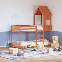 Berkfield Home Bunk Bed without Mattress Wax Brown 90x190 cm Single Solid Wood Pine