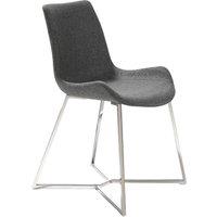 Angel Cerda Dark Grey Upholstered Dining Chair, Model