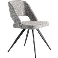 Angel Cerda Model Grey Fabric Swivel Chair, Black Stainless Steel