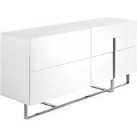 Angel Cerda White MDF Sideboard with Chromed Stainless Steel Legs