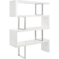 Angel Cerda White Gloss MDF & Chrome Steel Shelving Unit