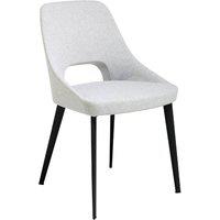 Angel Cerda Grey Fabric Dining Chair with Black Stainless Steel
