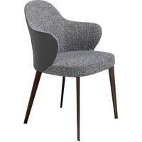 Angel Cerda Model Dark Grey Fabric & Leatherette Dining Chair